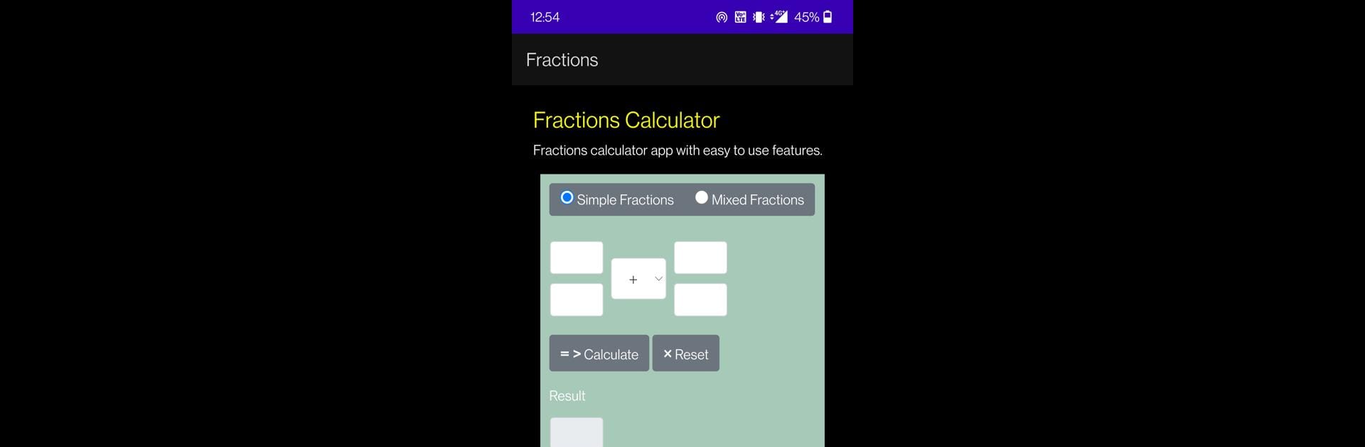 Fractions Calculator