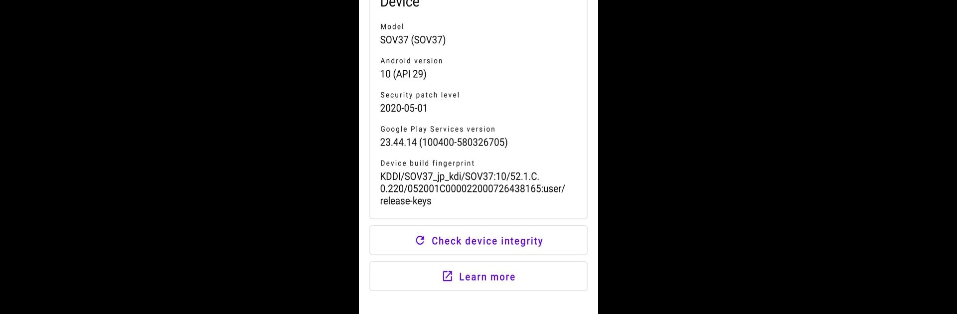 Android Integrity Checker