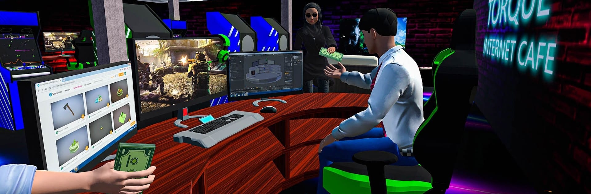 Internet Cyber Cafe Simulator