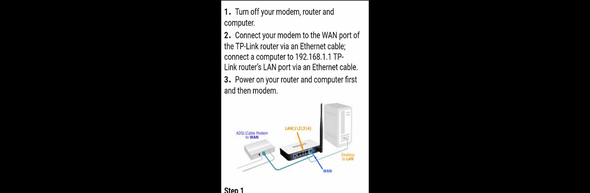 192.168.1.1 tp link guide