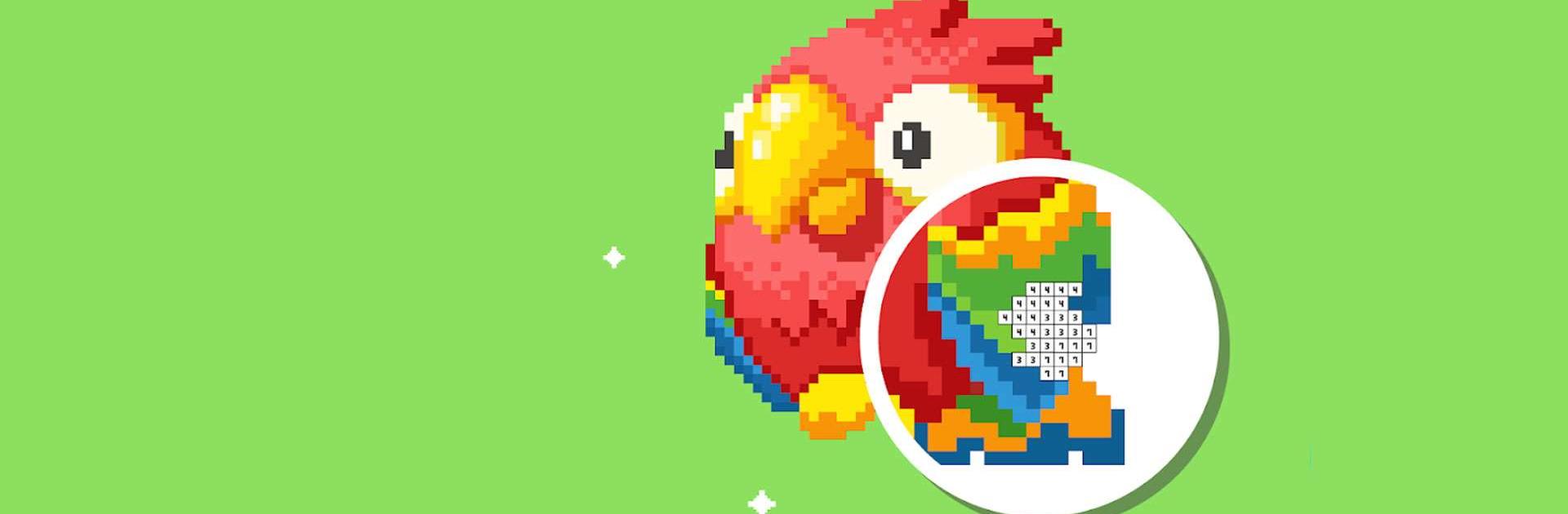 Pixel Art: Coloring by number