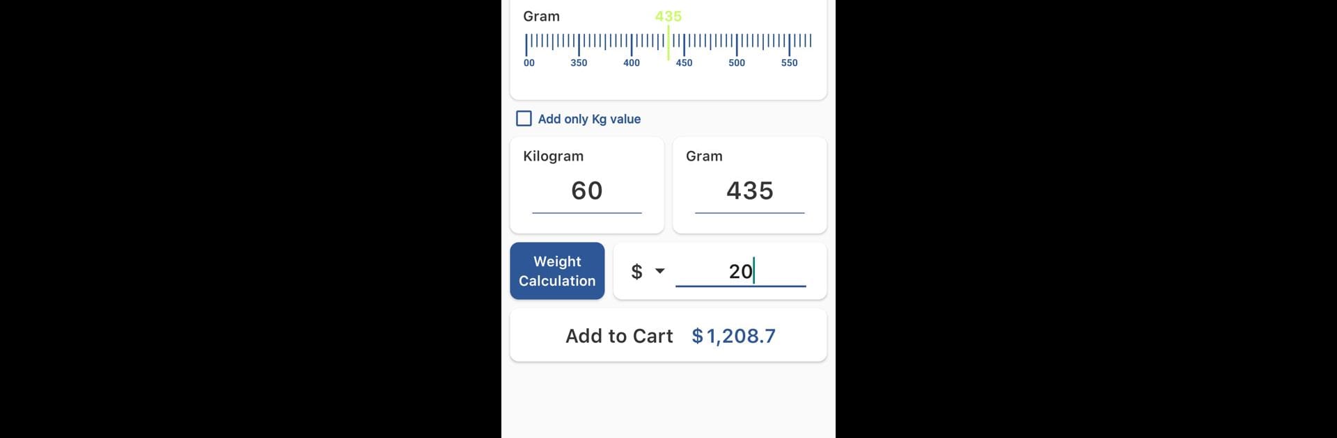 Digital Scale to Weight