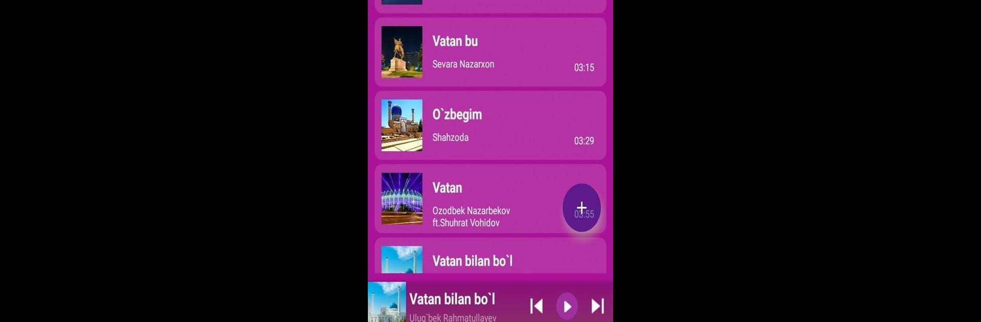 Vatan haqida qo'shiqlar