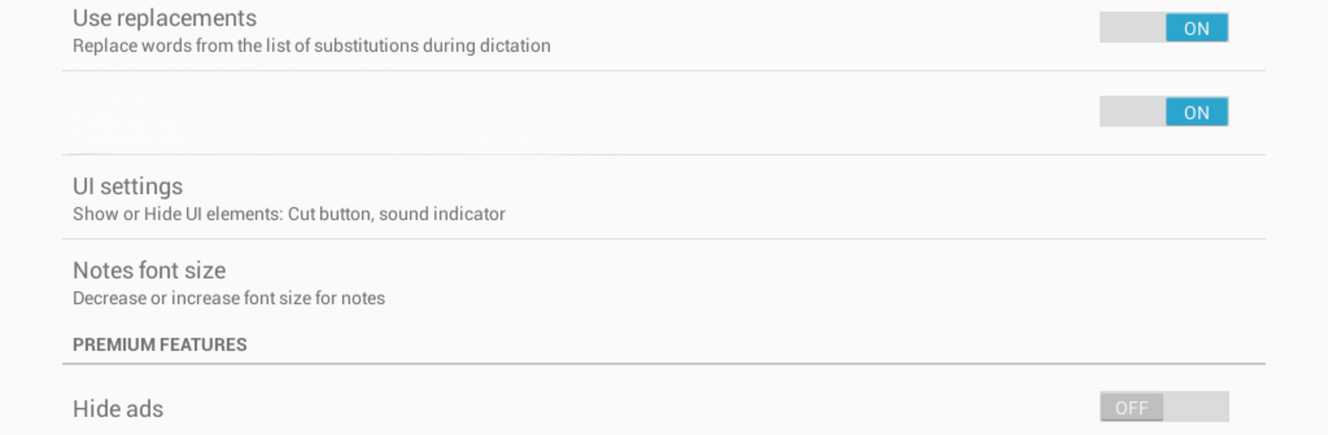 Voice Notebook - continuous speech to text