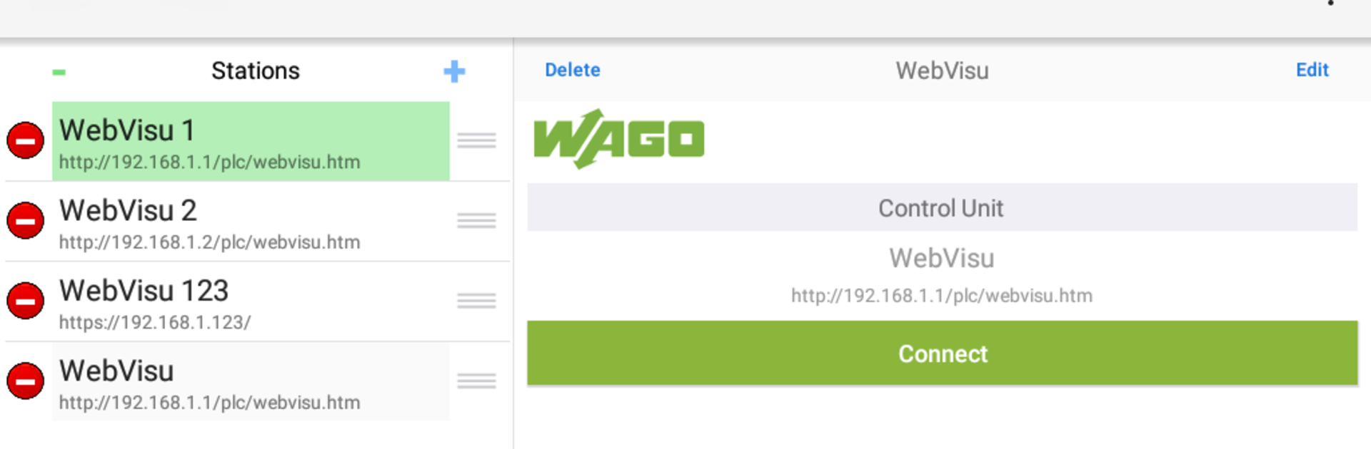 WAGO WebVisu