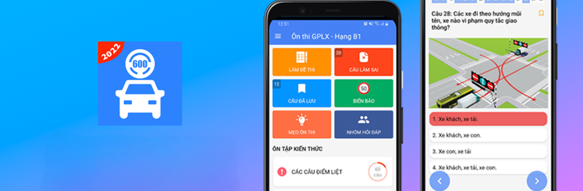 Ôn Thi GPLX - 600 Câu 2022