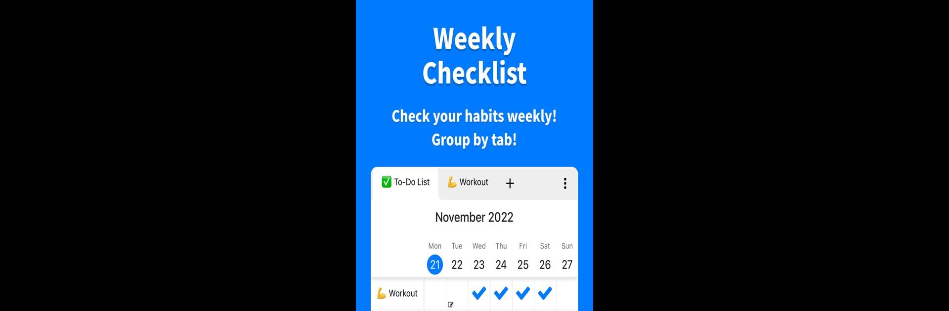 Habit Check Calendar - Tracker