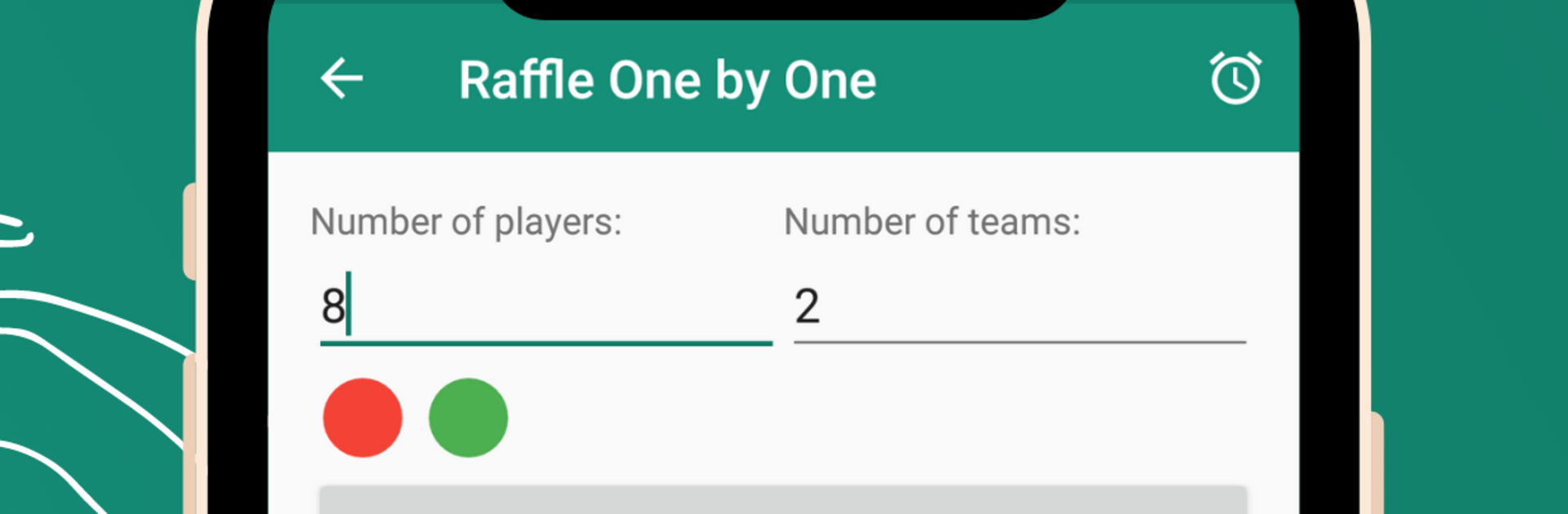 Game Teams Generator - Players Draw