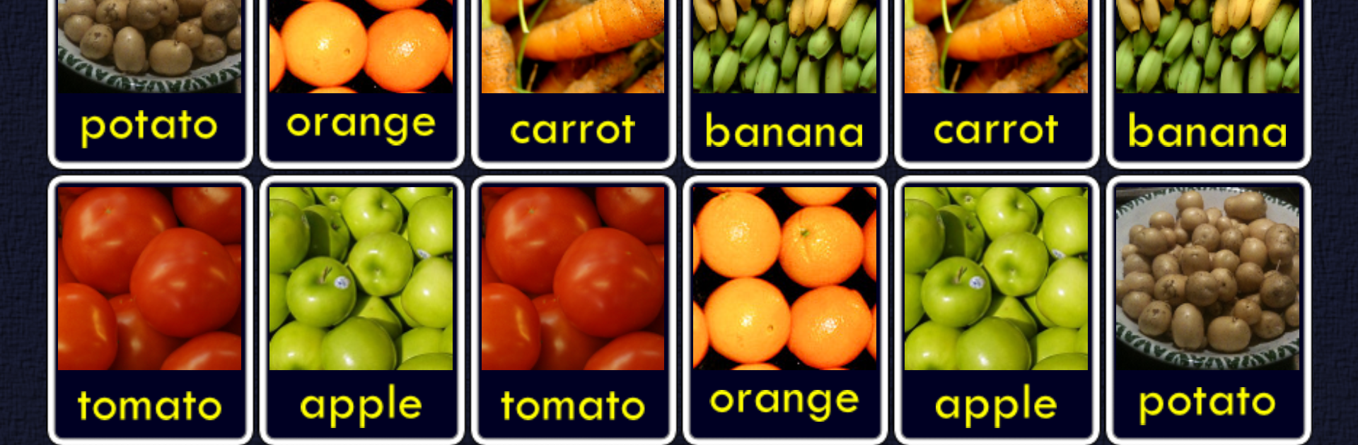 Match Up Learn English Words -Vocabulary Card Game
