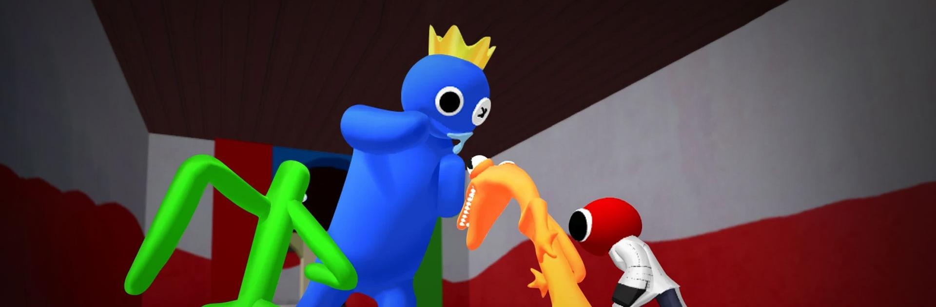 Blue Attacking Rainbow Friends Roblox