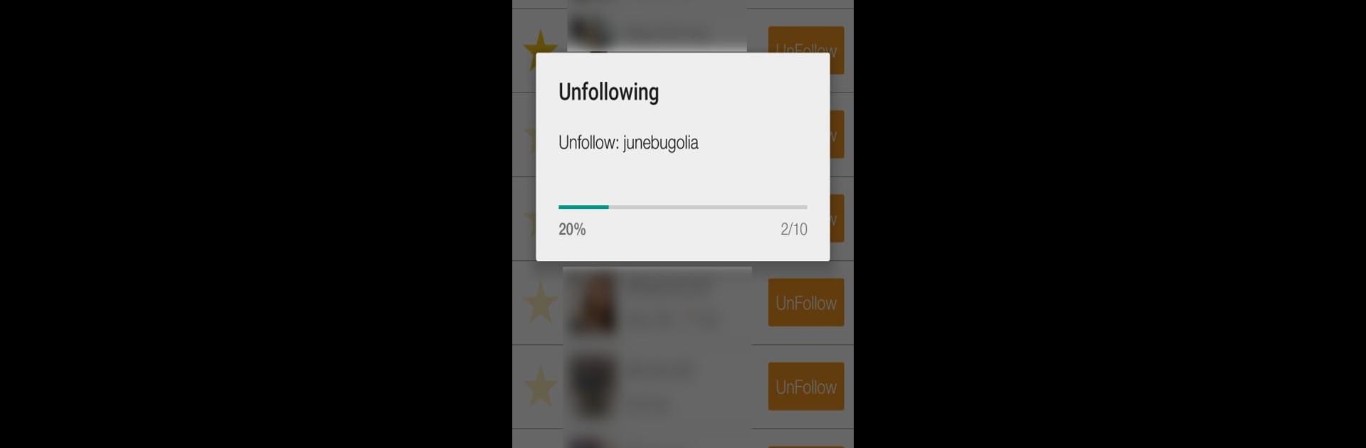 Unfollow Users