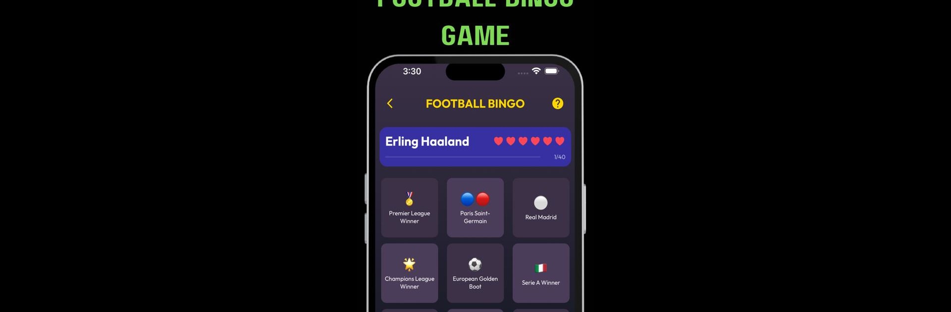 Football Bingo - Footy Games
