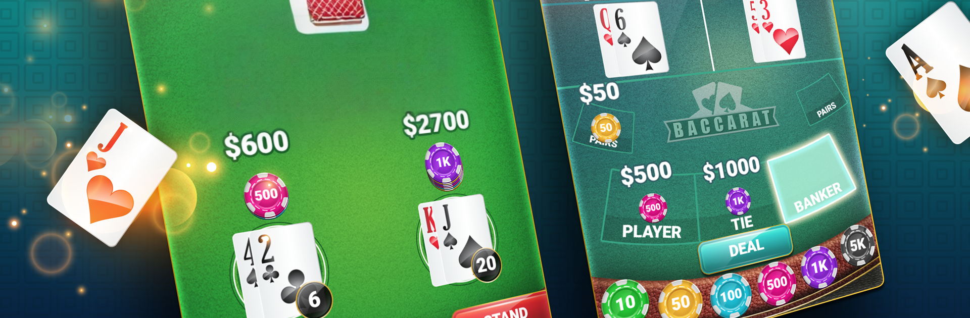 Blackjack & Baccarat Card Game