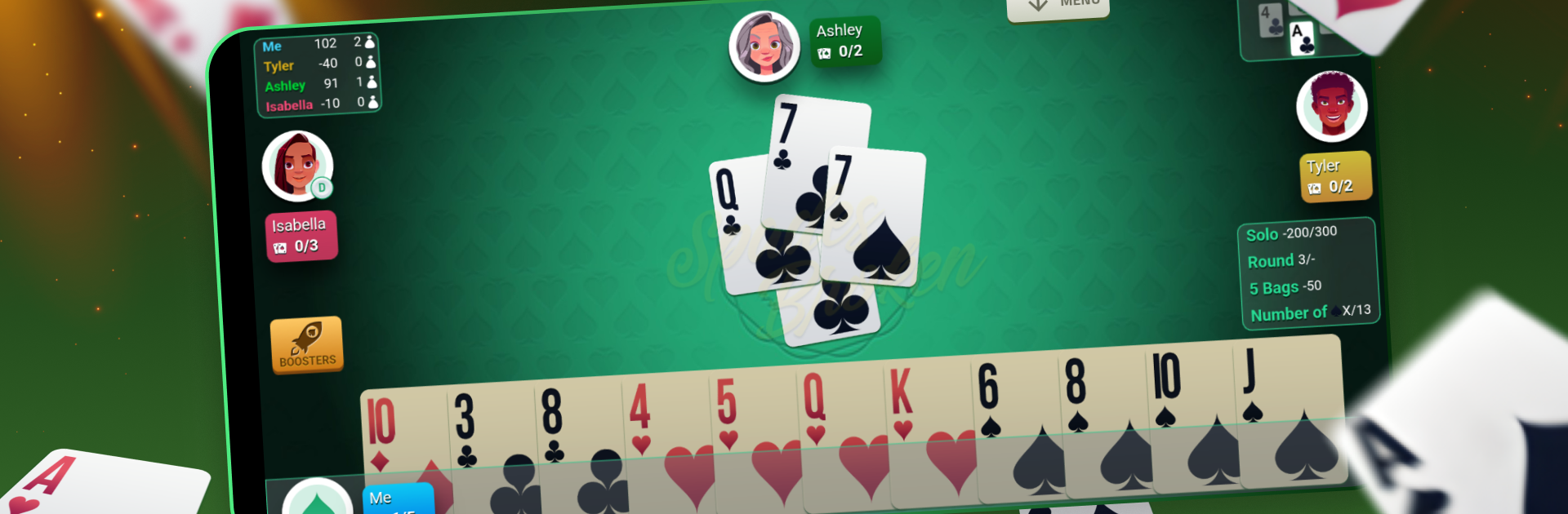 Spades Offline - Card Game