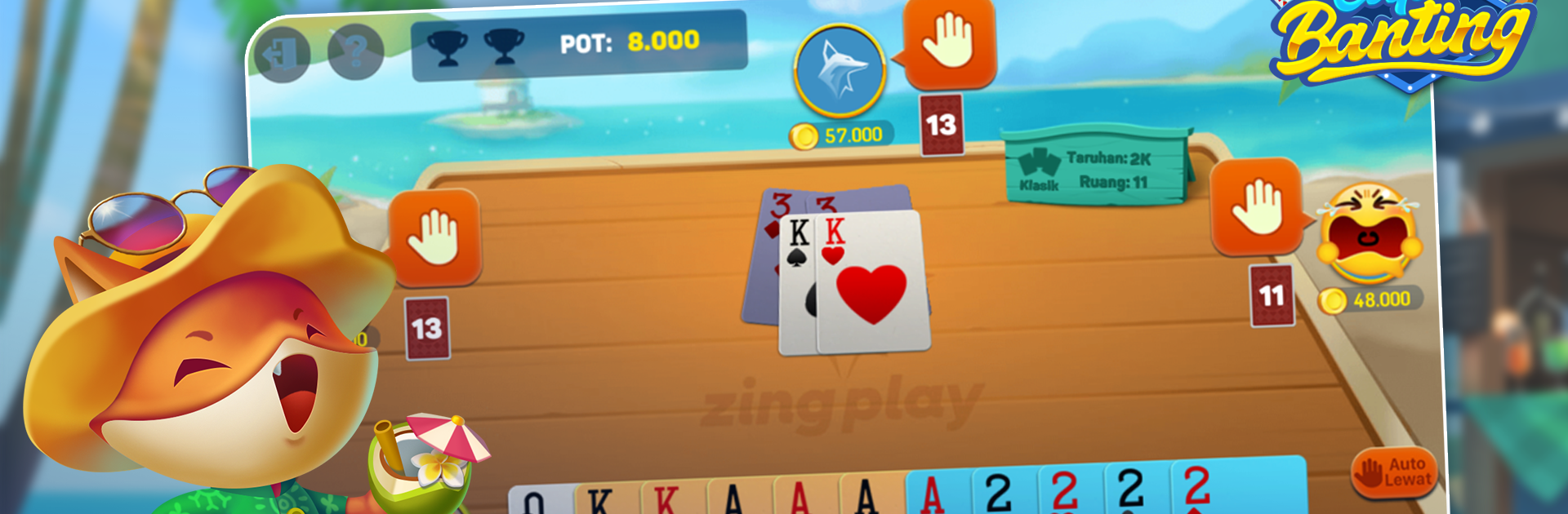 Big 2 Capsa Banting ZingPlay
