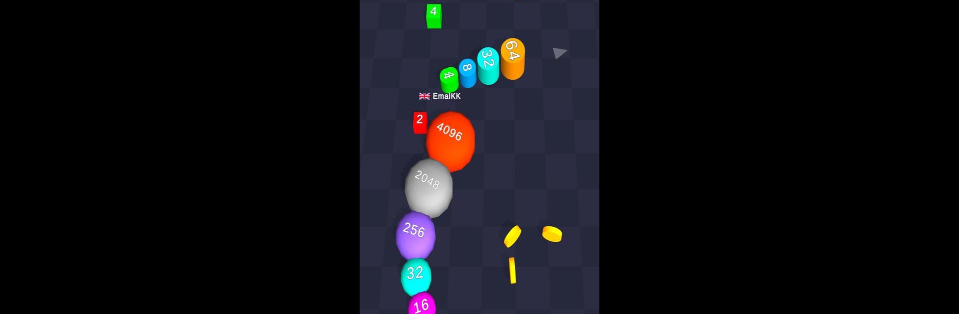 Cube Arena 2048 — змейка числа