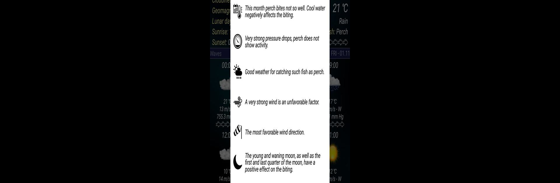 Fishing forecast