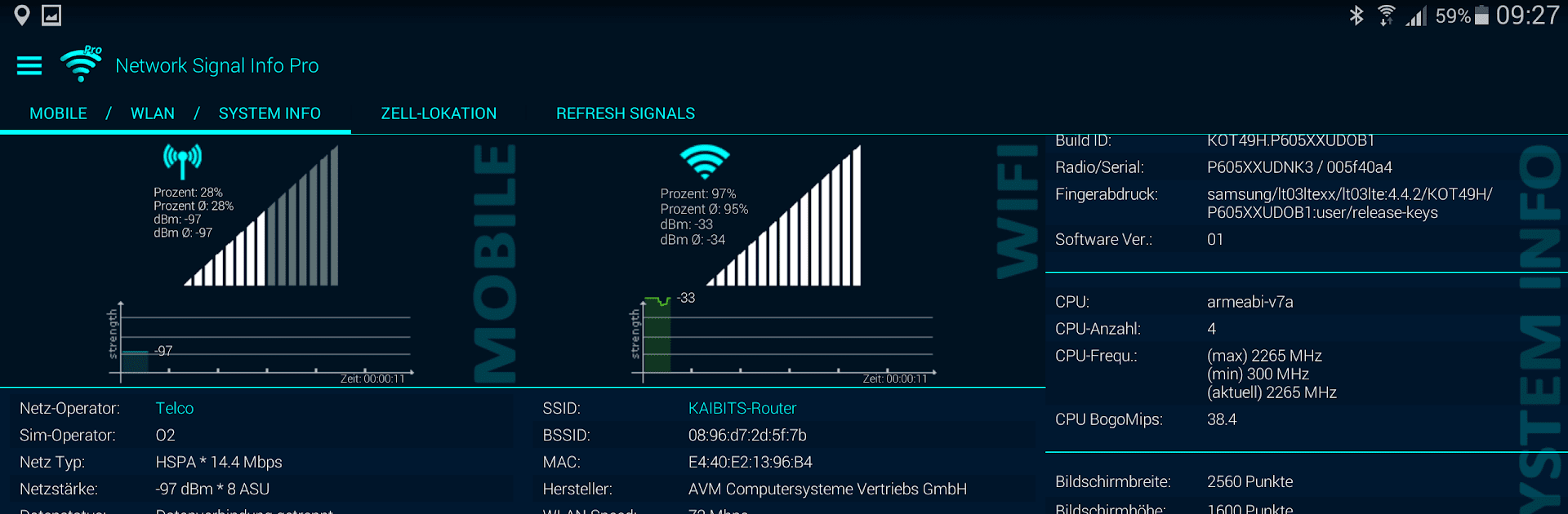 Network Signal Info Pro