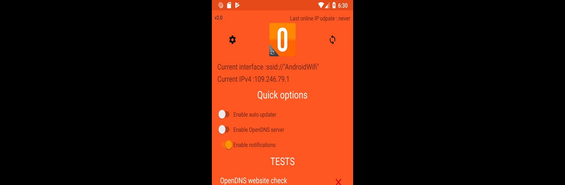 OpenDNS Updater