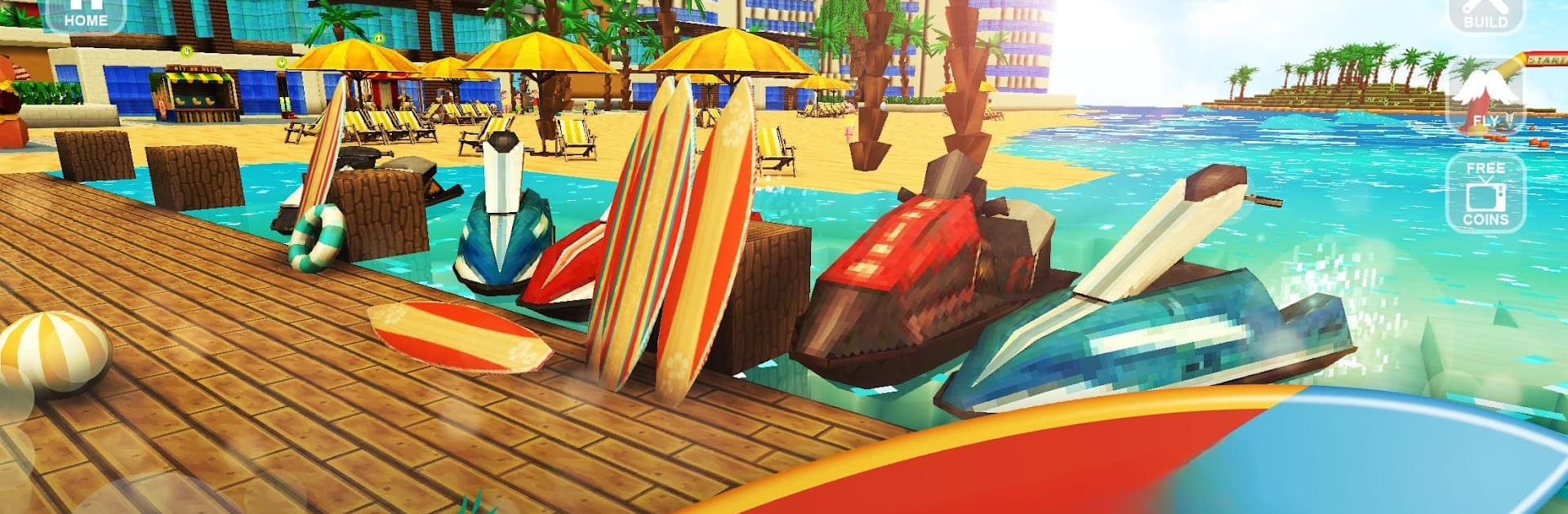 Surfing Craft: Crafting, Stunts & Surf Games World