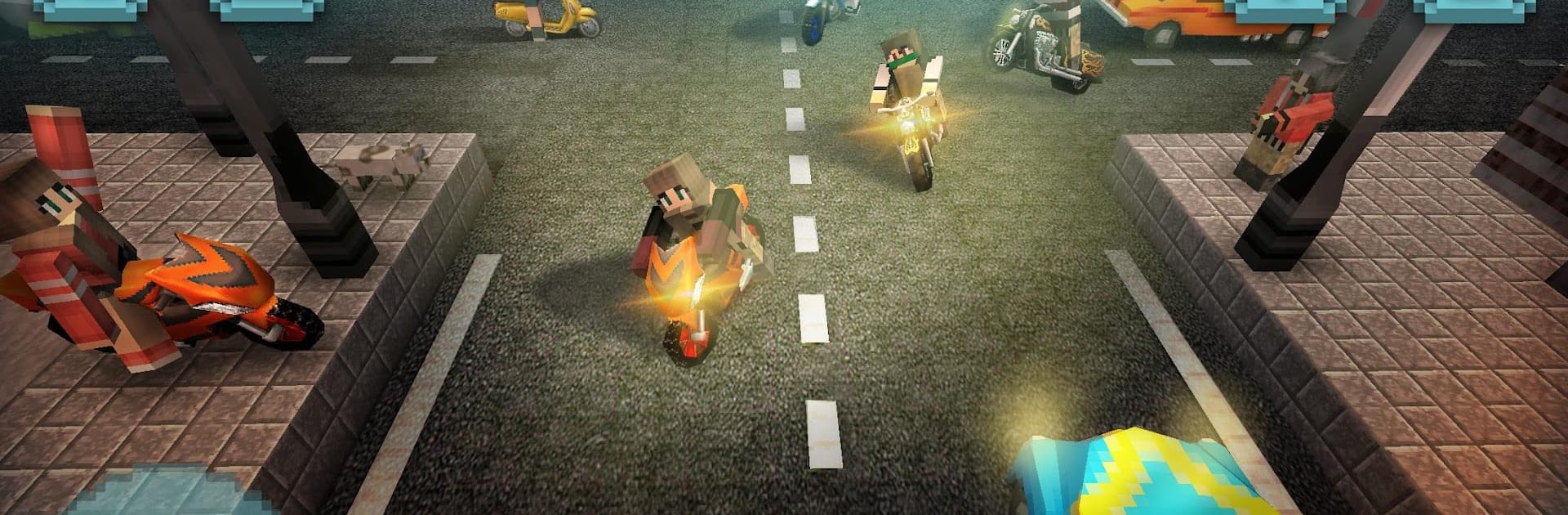 Motorcycle Racing Craft: Moto Games & Building 3D
