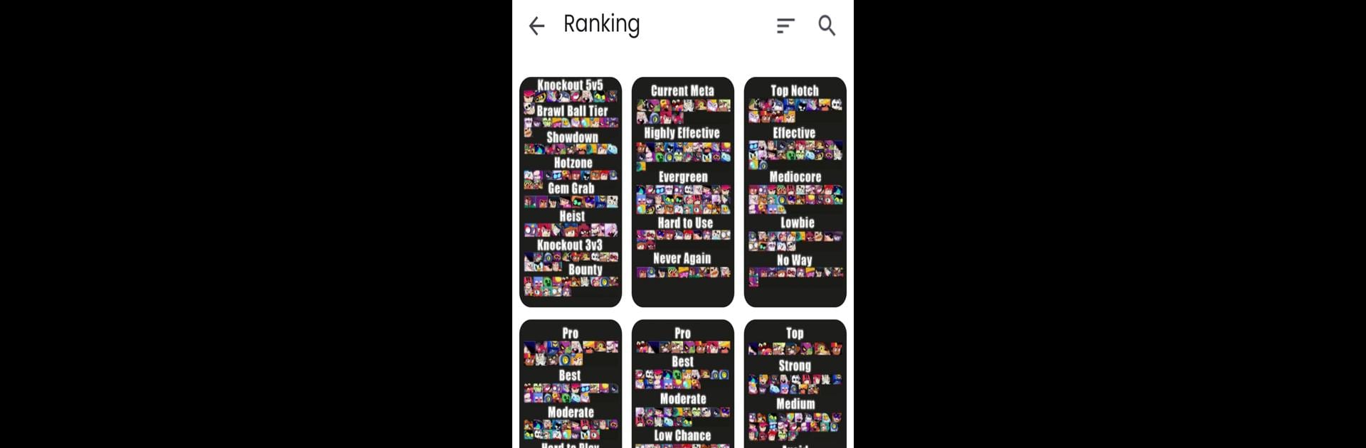 Tierslist App For Brawl Stars