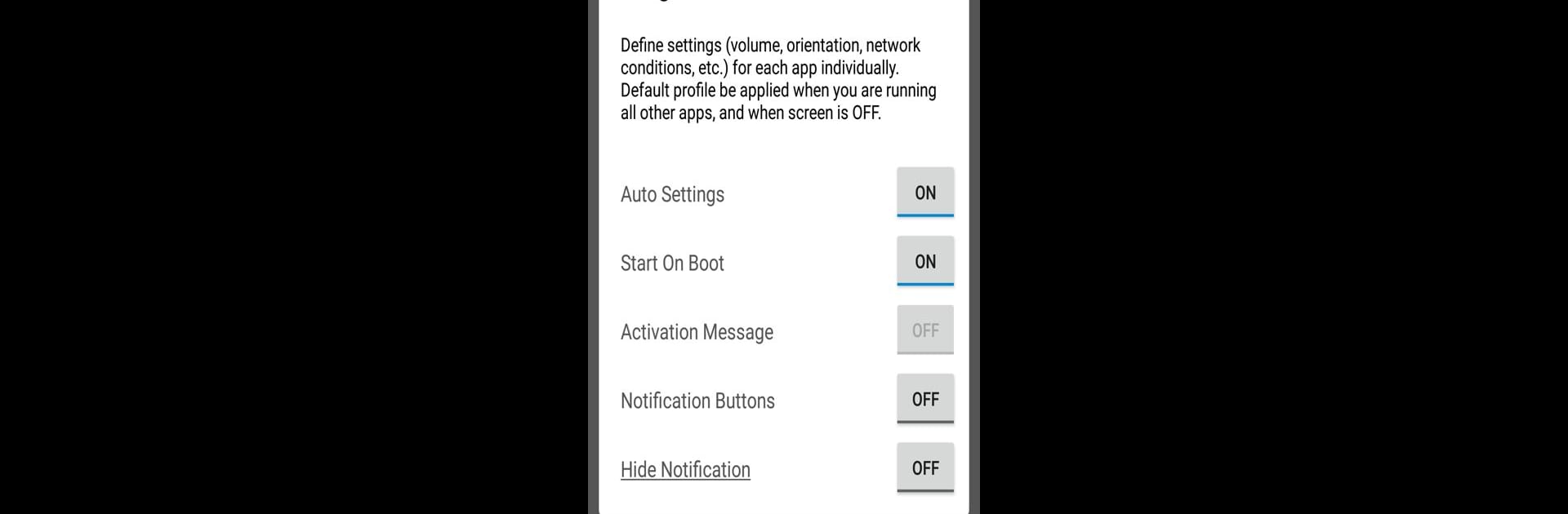 Settings App