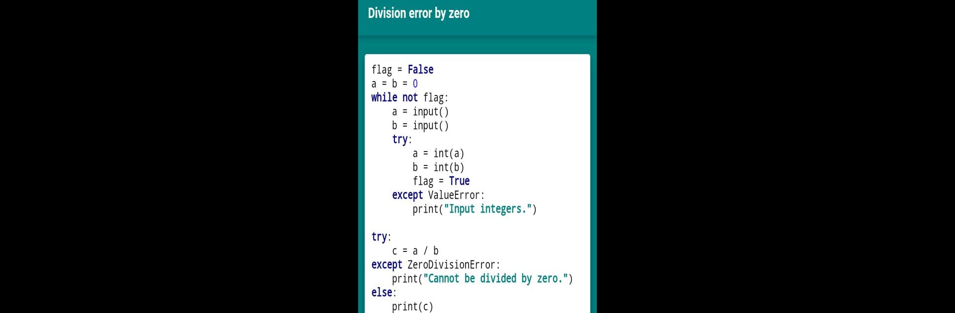 Python. Exercises and Examples
