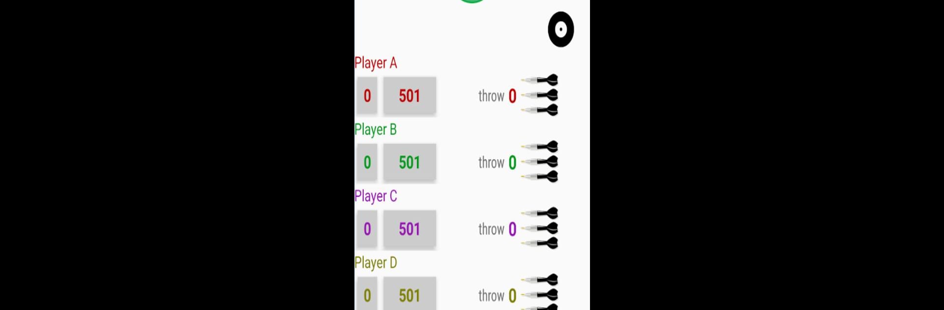 Darts Scorecard