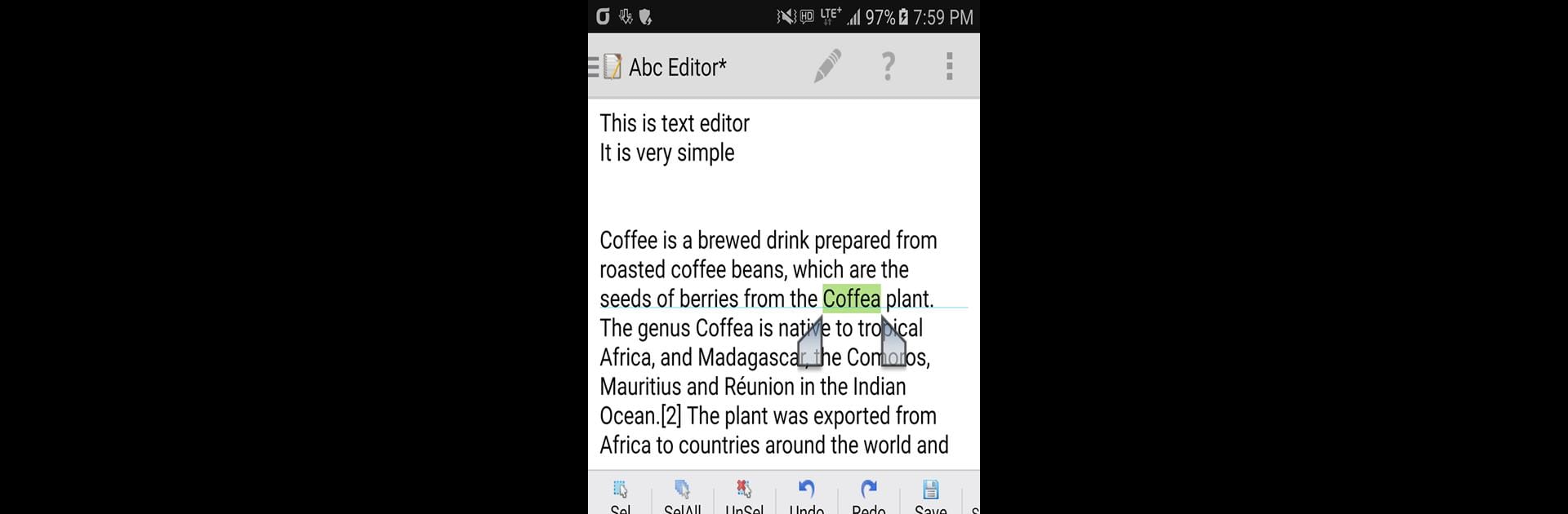 Abc Editor ( Large file text editor ) Text Editor