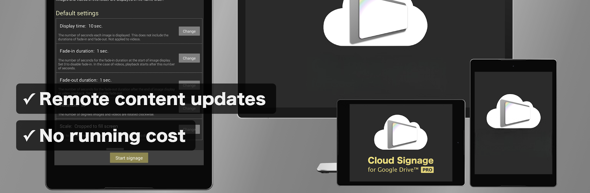 Cloud Signage for Google Drive
