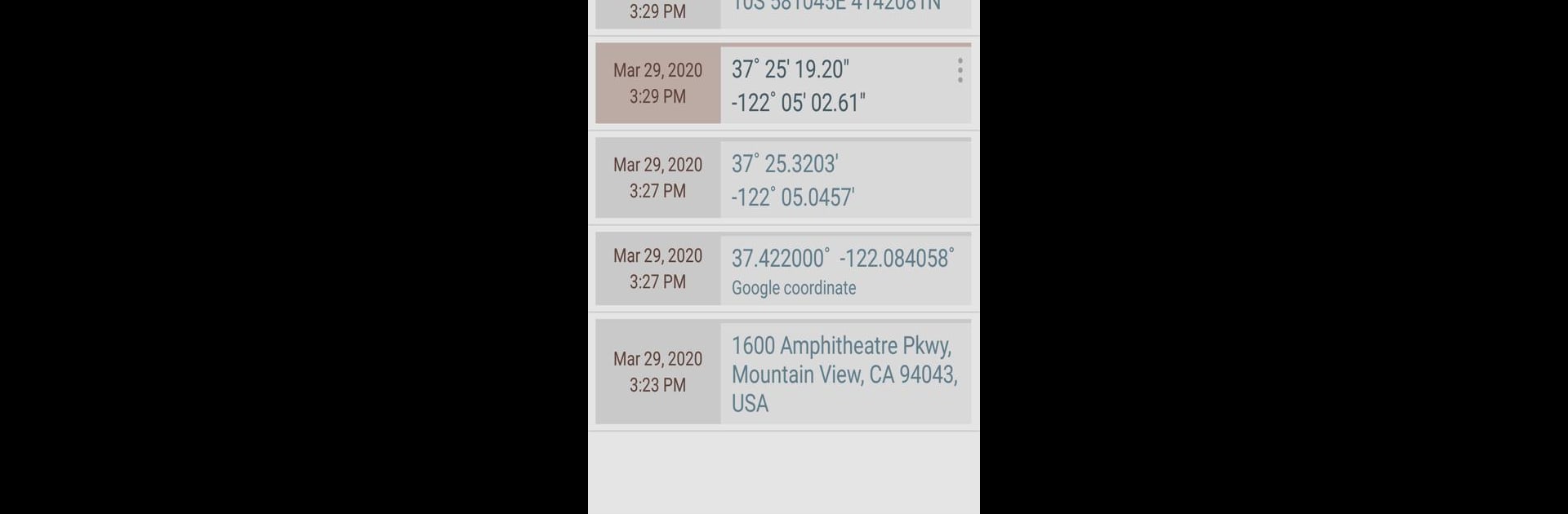 GPS coordinate converter