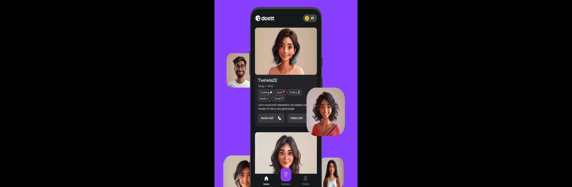 Dostt App: Audio & Video Call