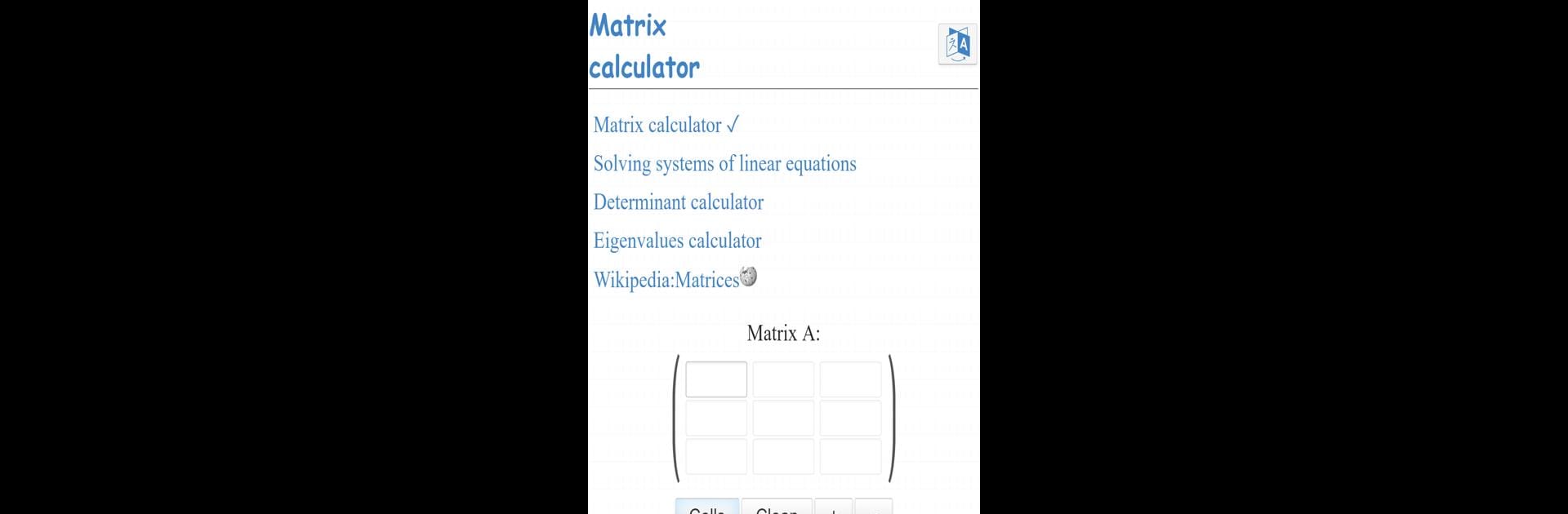Matrix calculator