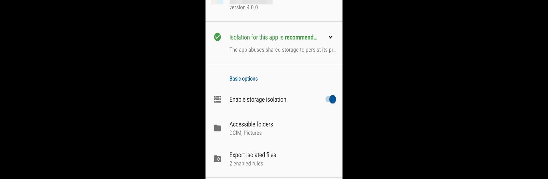 Storage Isolation (Storage Redirect) (root)