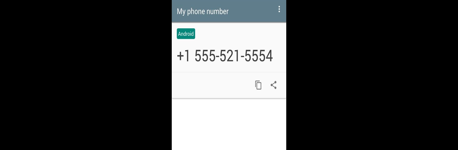 My phone number