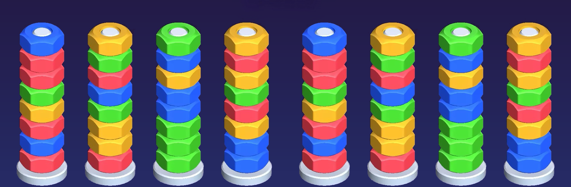 Nuts Color Sort - Screw Puzzle