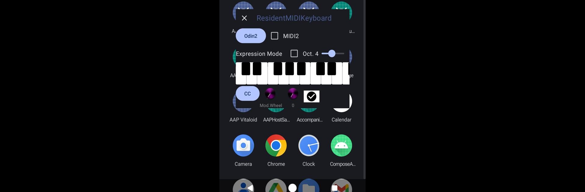 Resident MIDI Keyboard