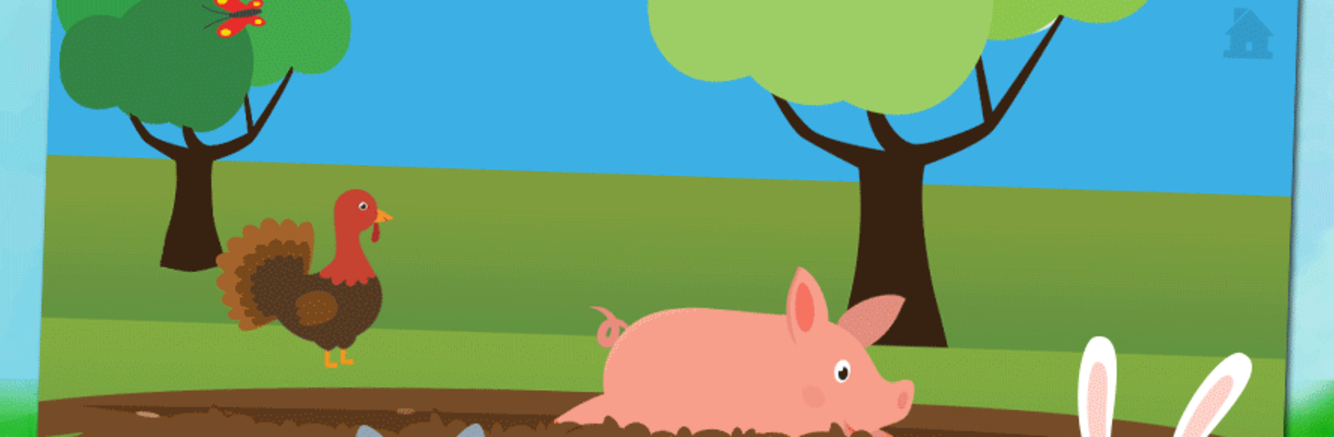 Farm animals game for babies
