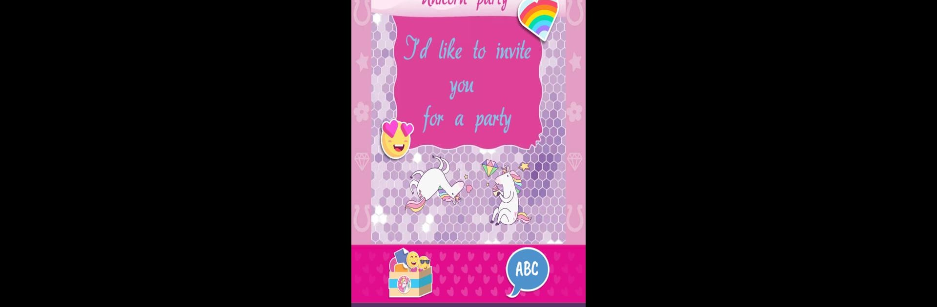 Unicorn Invitations Cards