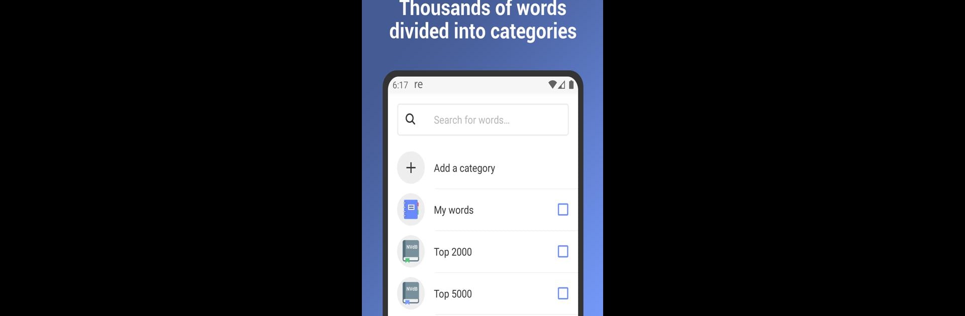 Italian with ReWord. Learn Italian words