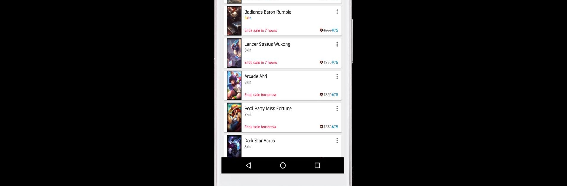 Sale of Legends for League of Legends