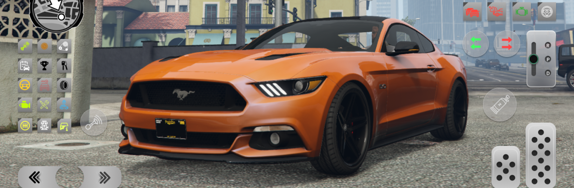 Driving Muscle Car Mustang GT