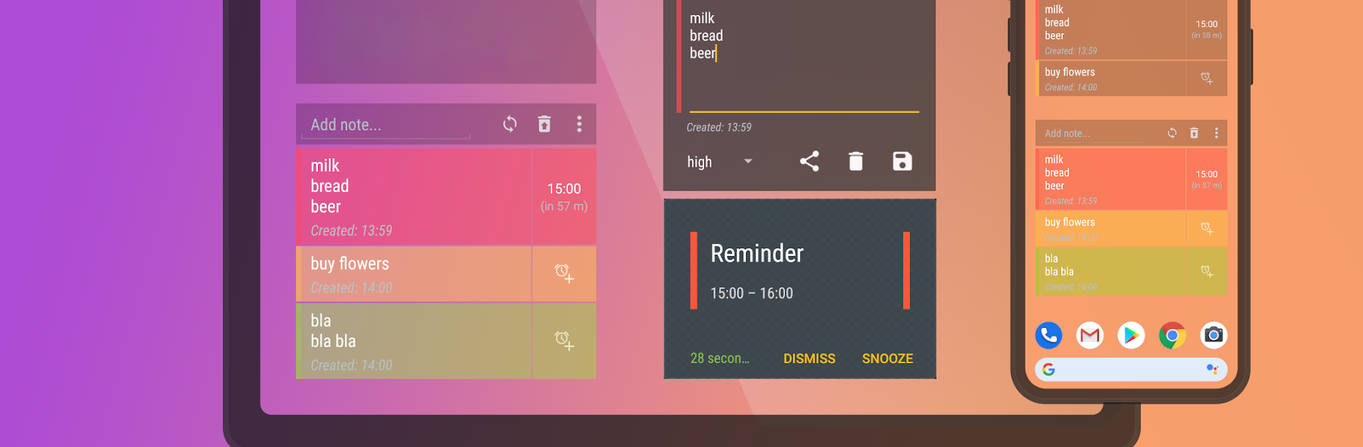 Notes Widget Reminder