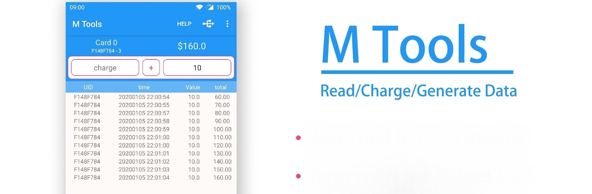 NFC MTools for Mifare Card ACR122, PN532, BT, RFID