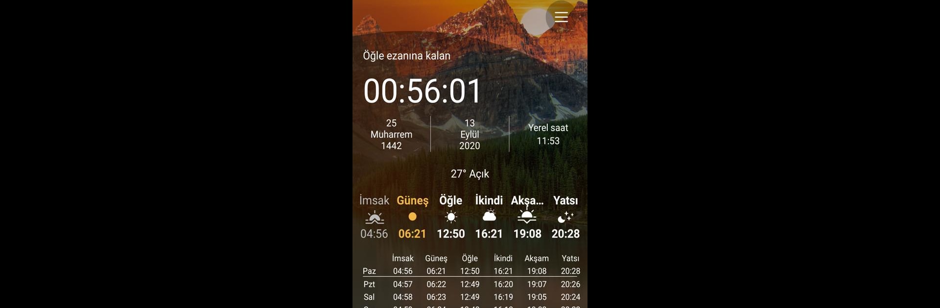 Diyanet Namaz Vaktim