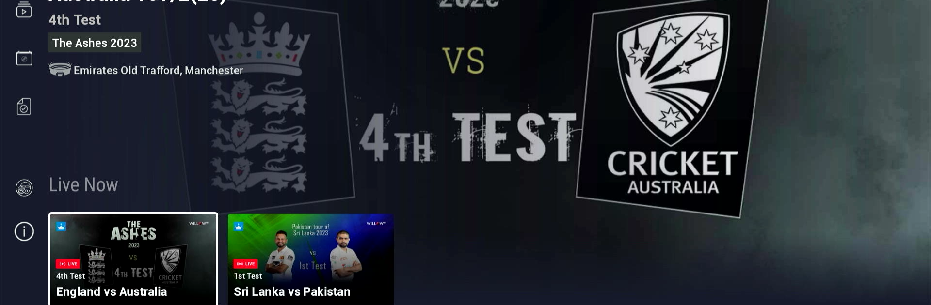Willow - Watch Live Cricket