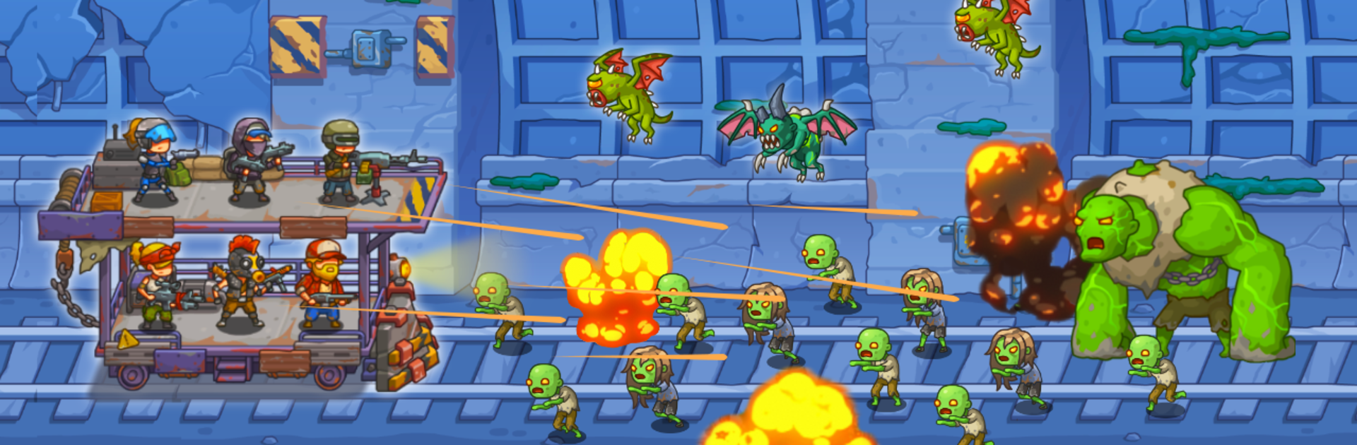 Tower Train: Zombie Defense 2D