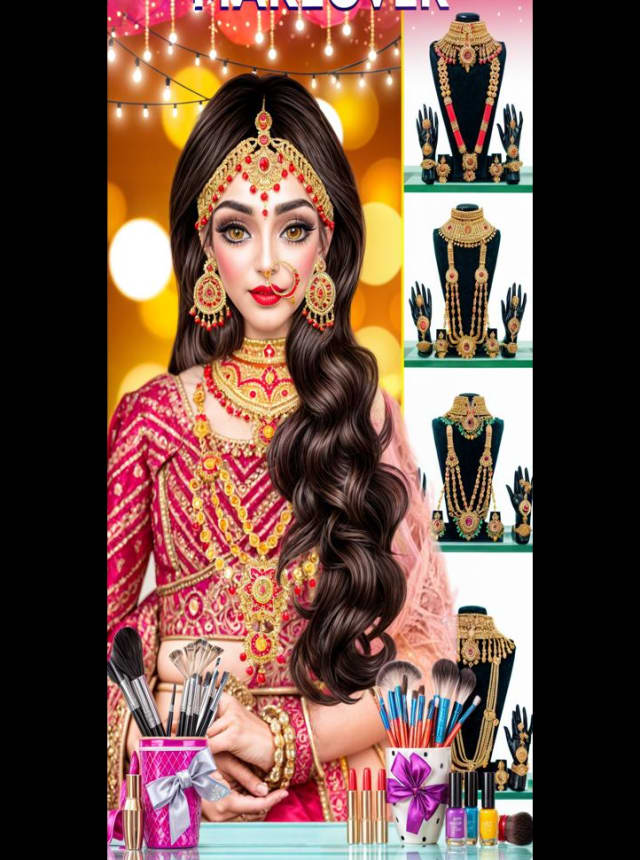 green emerald velvet dress Indian Makeover Dress Up Games For Girls 2023 Dress Up Competition Games