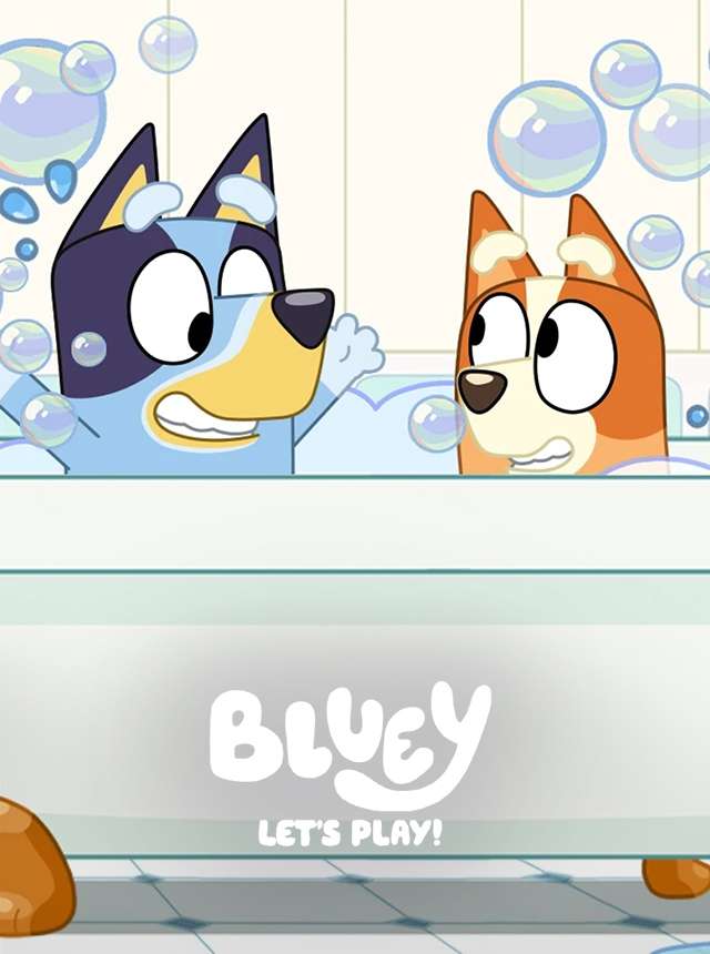 Bouncy Bluey Buddy Puzzle for Children: Playful Adventure With a